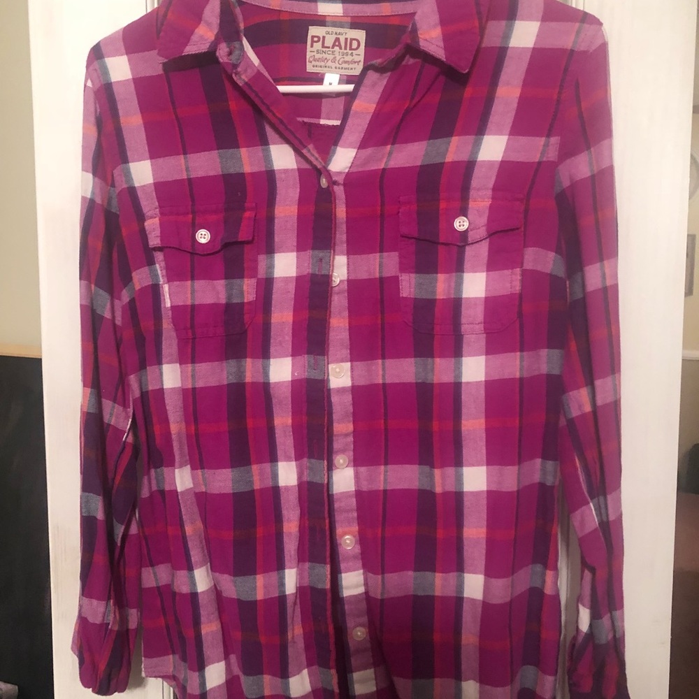 Old Navy plaid button up